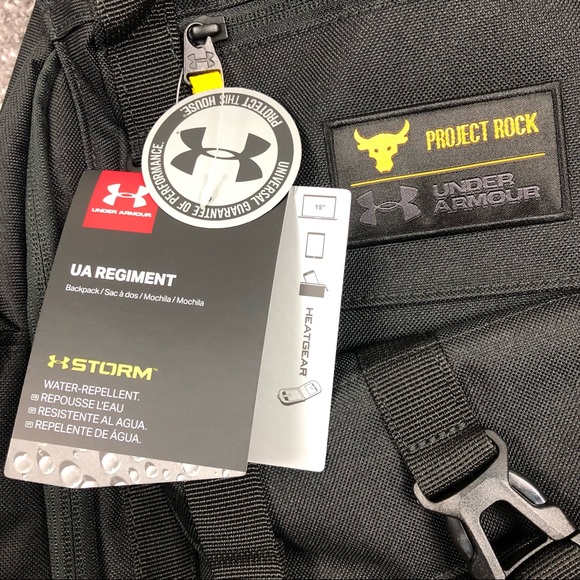 Under Armour x Project Rock Regiment UA Unisex Womens Backpack Black 1353719-001 - Picture 12 of 13